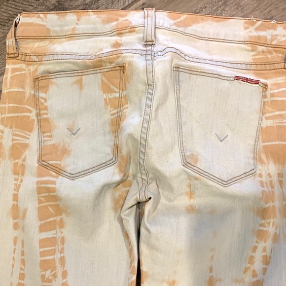 HUDSON Orange/White Dyed Skinny Jeans size 26 - Picture 7 of 9